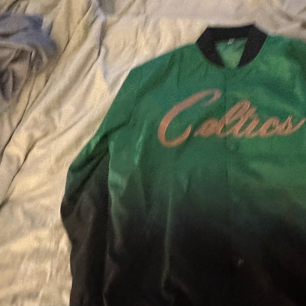 Green and Black Celtics bomber jacket